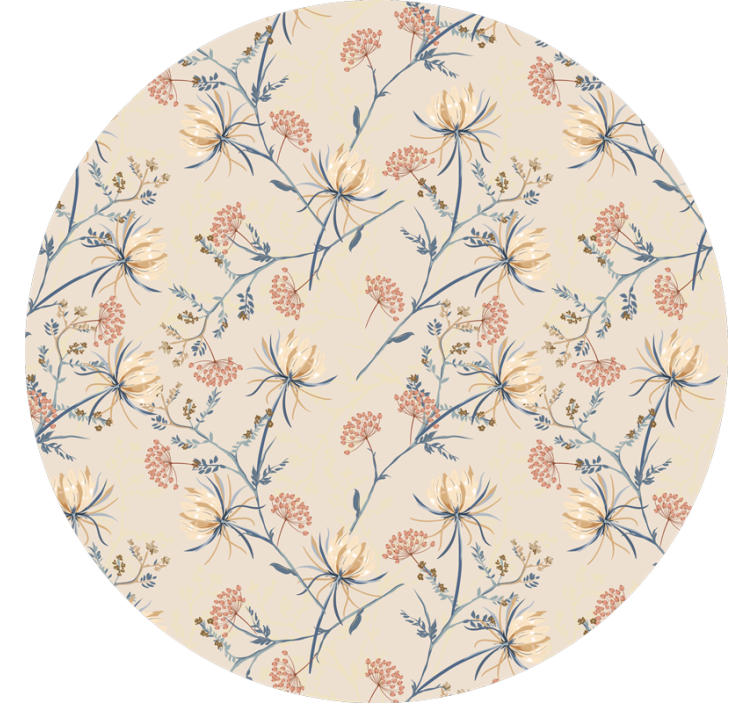 Blind beige floral patterned surface - TenStickers