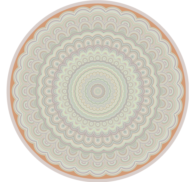 Blind beige circular beige mandala - TenStickers