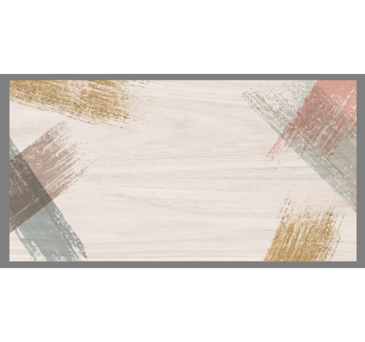 Blind beige woodblock curtain panels - TenStickers