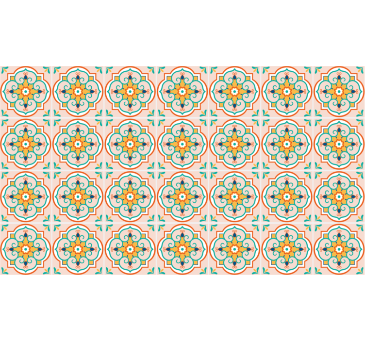 Blind beige square colorful design - TenStickers