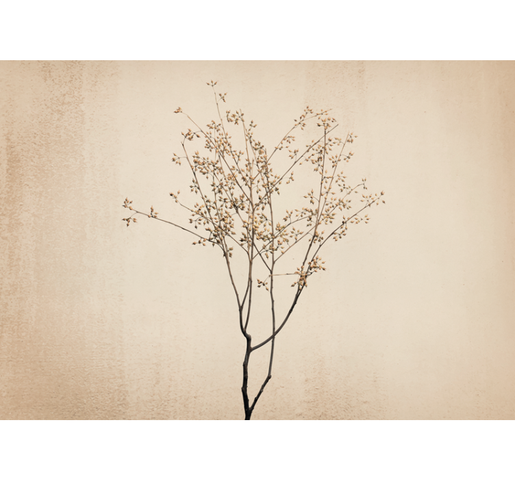 Blind beige japandi style bloom - TenStickers