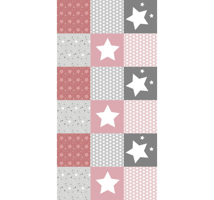 Patchwork Star Pattern nursery roller blind - TenStickers