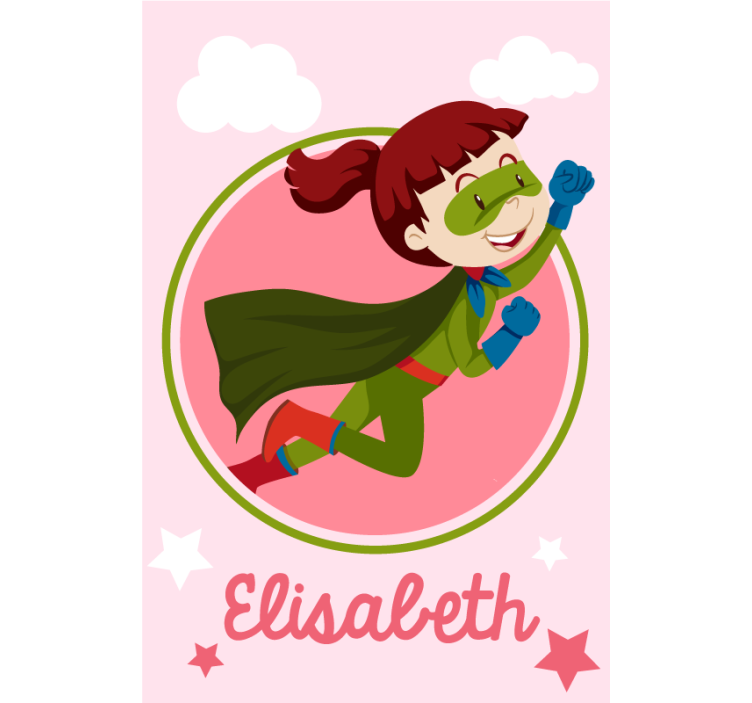 Green superwoman with name Superhero blind - TenStickers