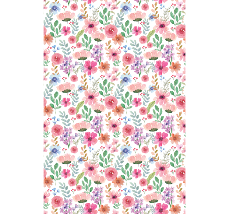 Multicolour Flower kitchen blind - TenStickers
