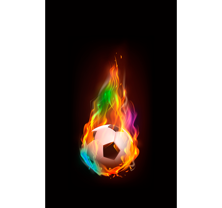 Multicolor fire ball Football blind - TenStickers
