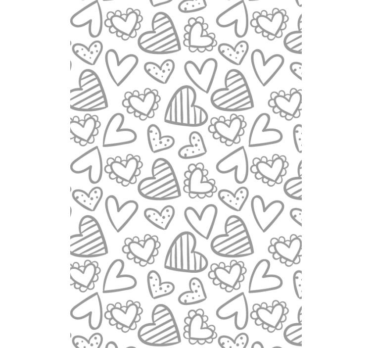 Heart Sketches Pattern love blind - TenStickers