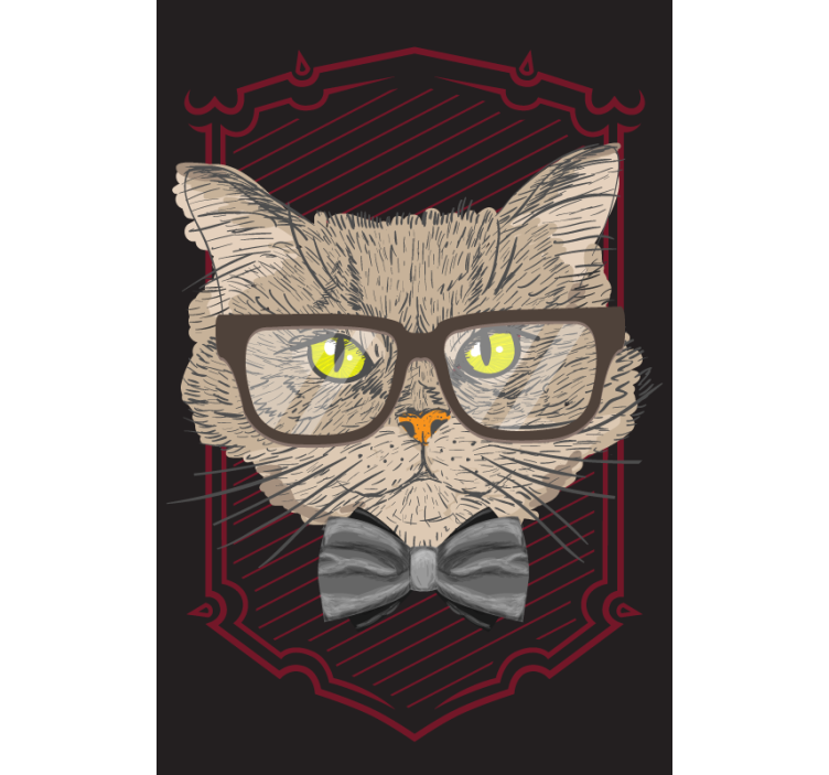Cat with glasses Fun blind - TenStickers