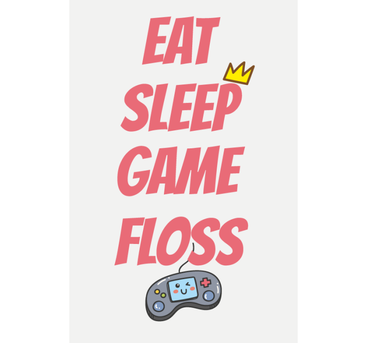 Eat game and floss Geek roller blind - TenStickers