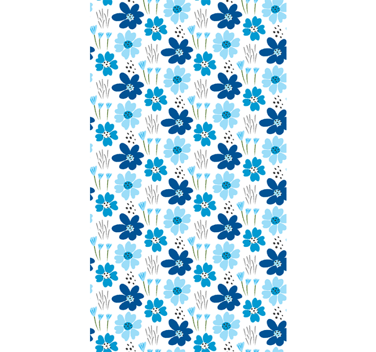 Different blue flowers Flower blind - TenStickers