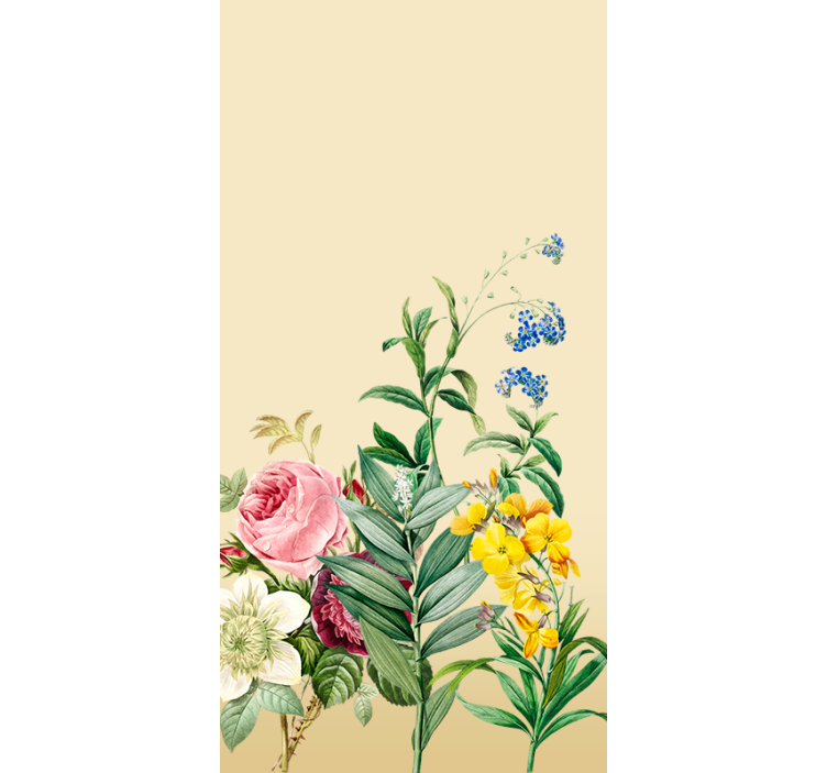 Lush Floral Arrangement blind flowers and plants - TenStickers