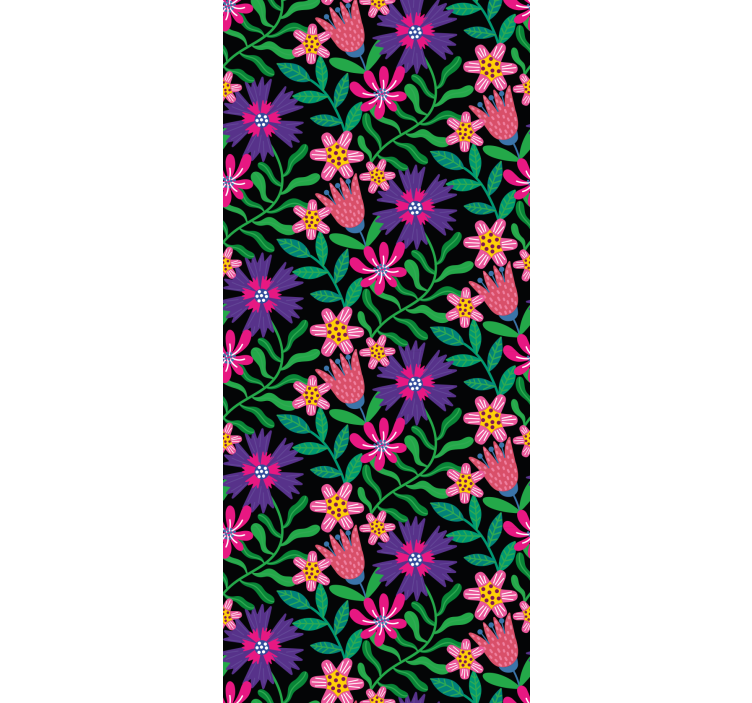 Floral Harmony Design blind flowers and plants - TenStickers