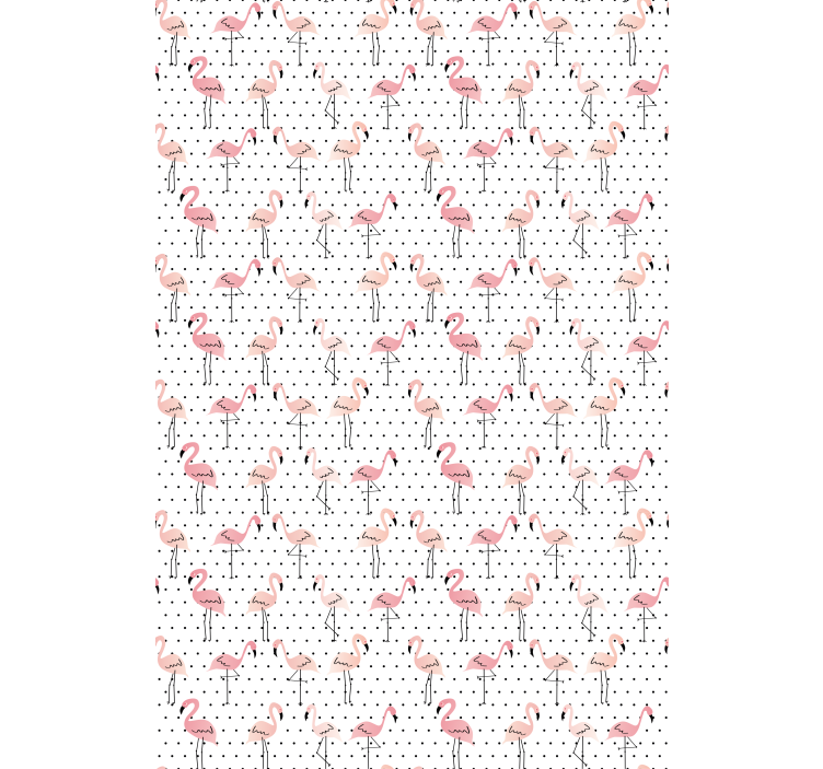 Pink flamingo and black little dots blind - TenStickers