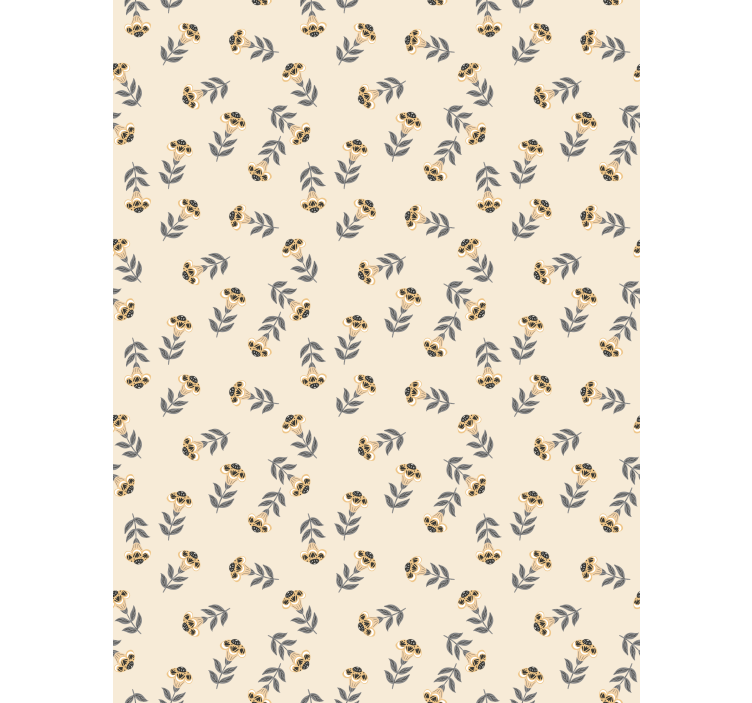 Beige minimalistic pattern blind flowers and plants - TenStickers