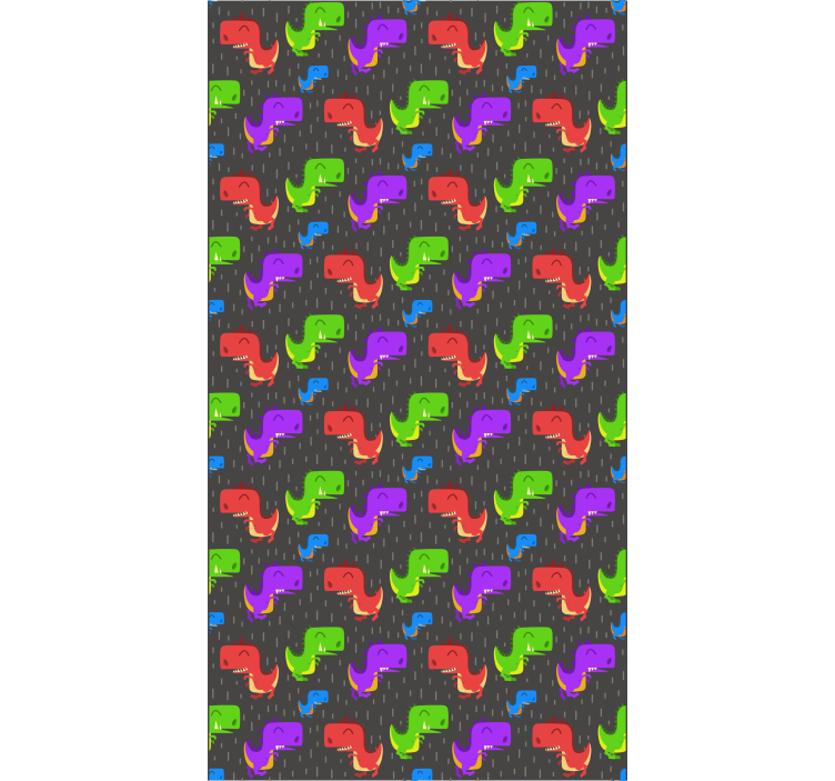 Colorful black patterns dinosaur blind - TenStickers