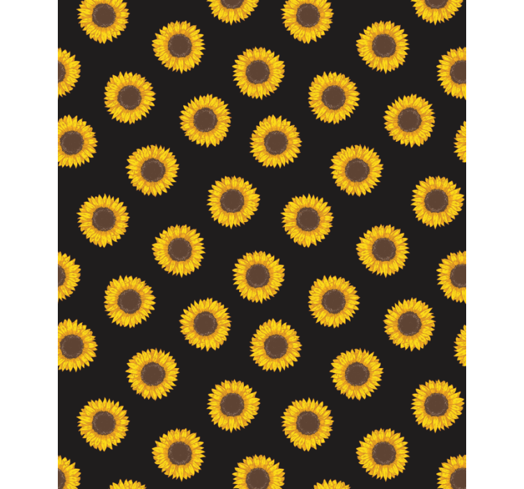Black and yellow sunflowers blind flowers and plants - TenStickers