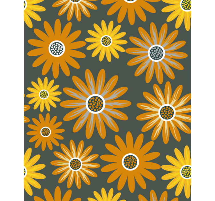 Cheerful Floral Arrangement blind flowers and plants - TenStickers