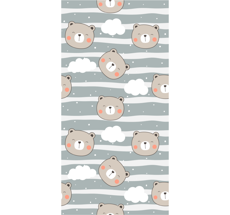 Cute Bear Faces nursery roller blind - TenStickers