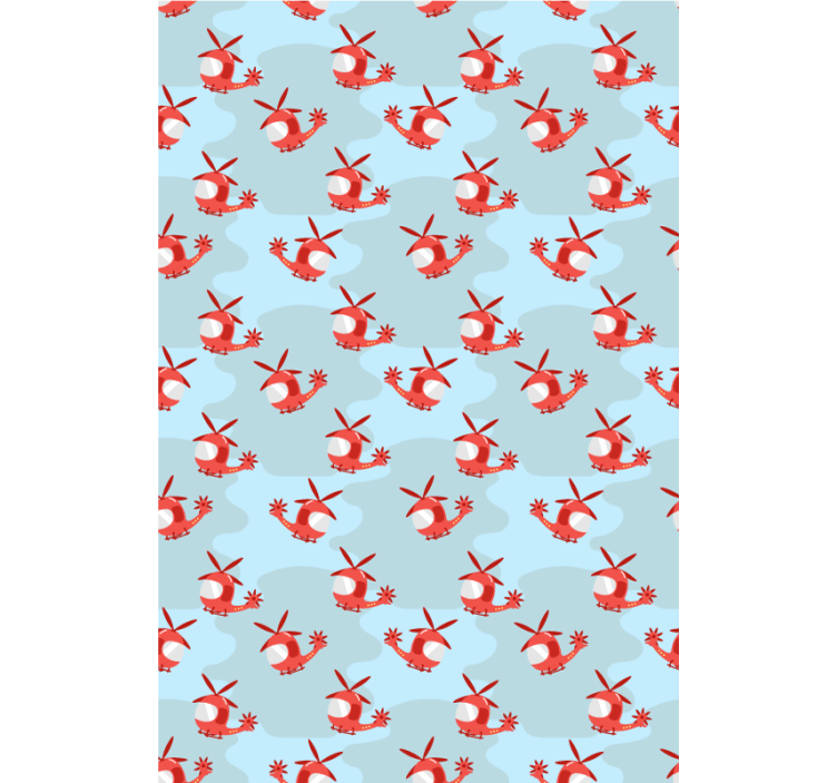 Red helicopter pattern blind children - TenStickers