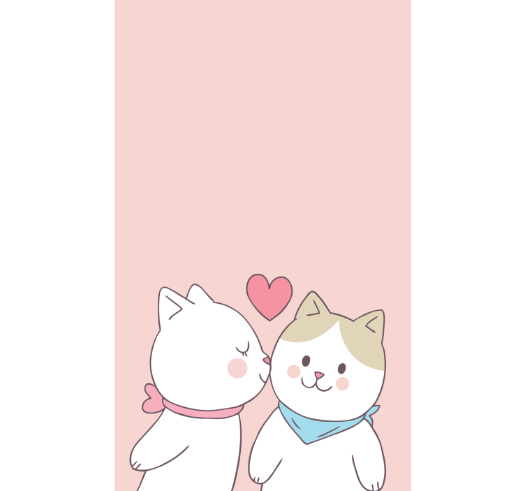 Cute Cat Couple animals blind - TenStickers