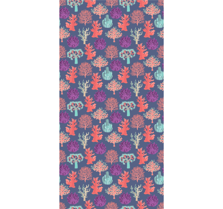Colorful Coral Patterns blind flowers and plants - TenStickers