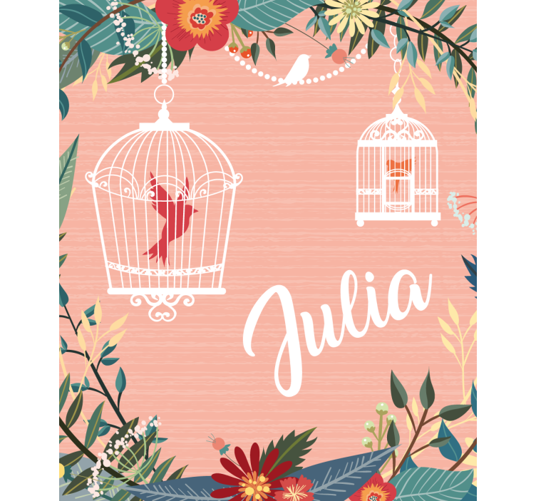 Birdcages and Blooms blind flowers and plants - TenStickers