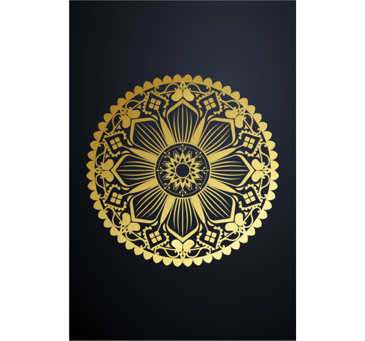Golden effect navy mandala Zen blind - TenStickers