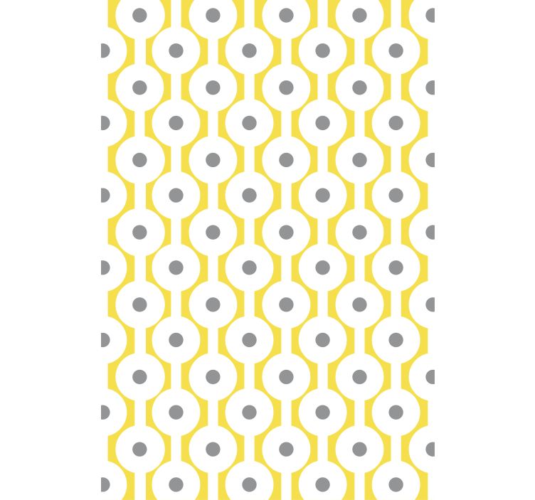 Yellow and grey geometric pattern roller blind - TenStickers