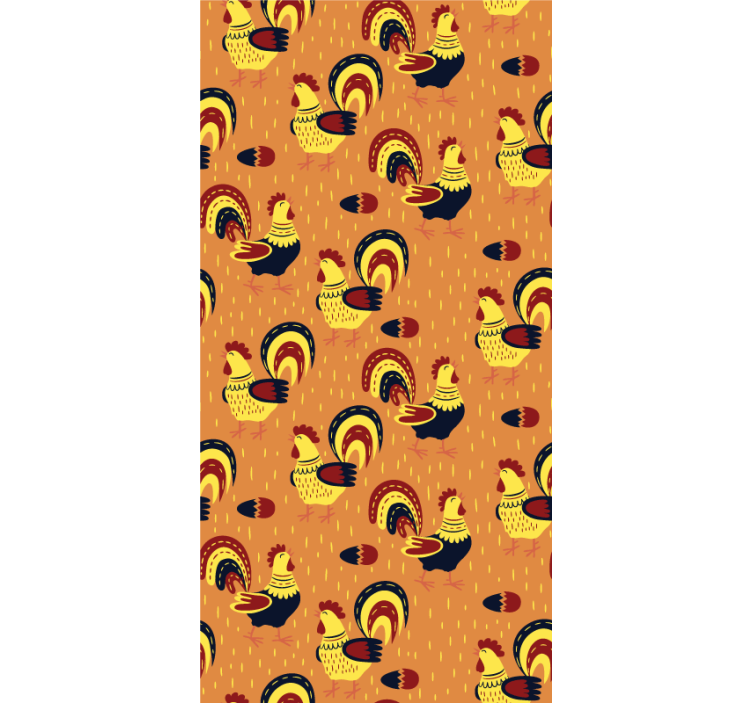 Colorful Roosters Pattern animals blind - TenStickers