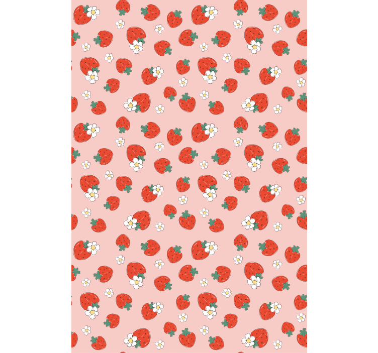 Strawberry pattern with flowers blind fruit and vegetables - TenStickers