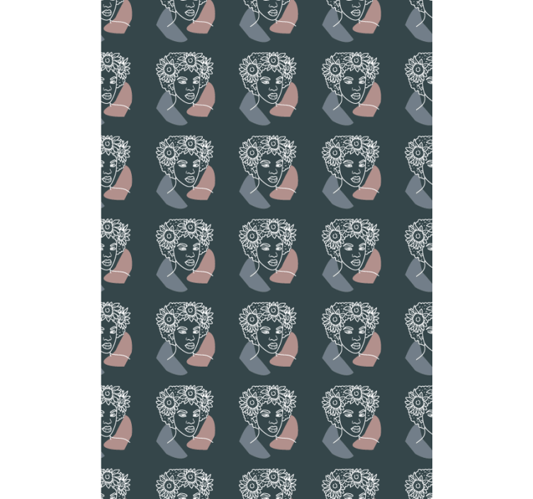 Abstract Floral Faces art deco blind - TenStickers