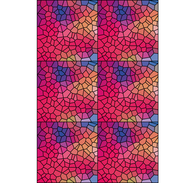 Mosaic colour pattern pattern roller blind - TenStickers