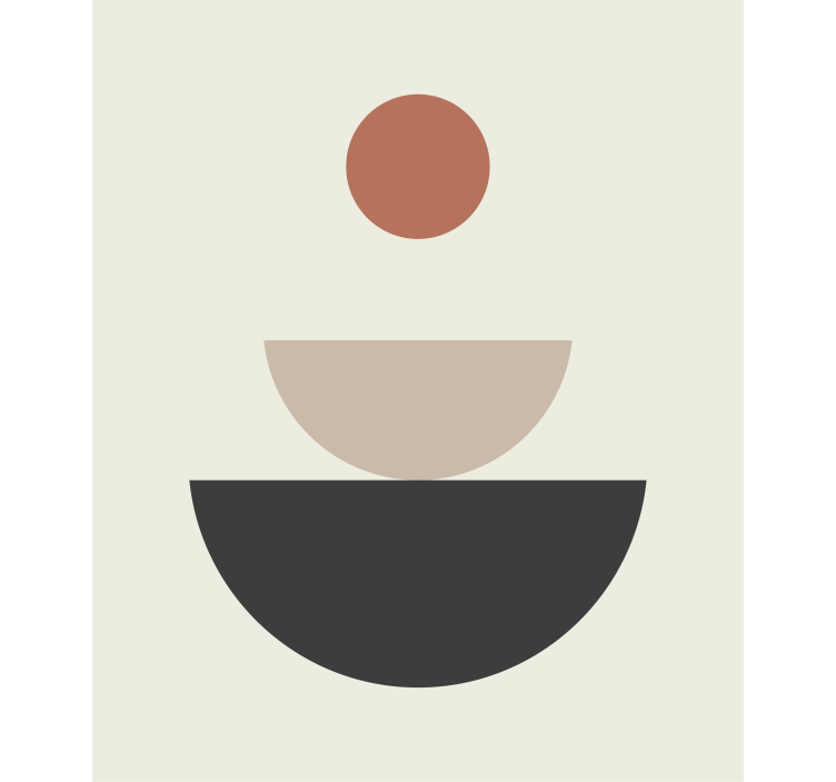 Fountain abstract geometric art Blind painting - TenStickers