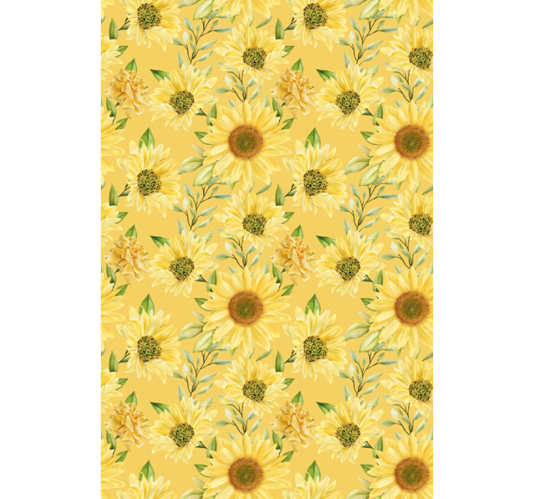 Sunflower garden pattern blind flowers and plants - TenStickers