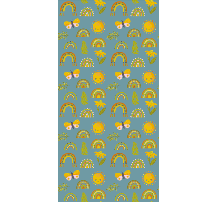 Sunny rainbows design tree blind - TenStickers