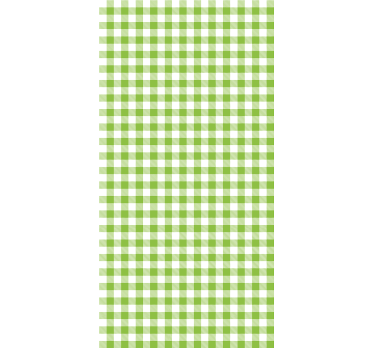 Green checkered pattern blind kitchen - TenStickers