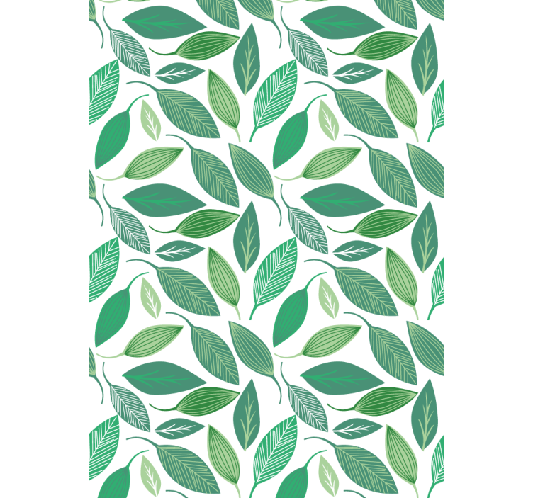 Green leaves pattern flowers and plant blind - TenStickers