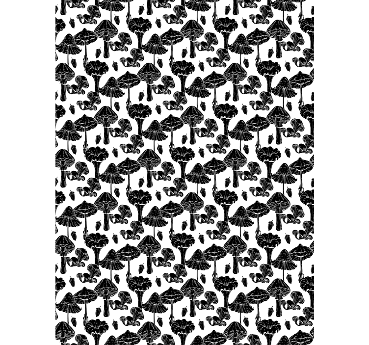 Mushroom Pattern blind flowers and plants - TenStickers