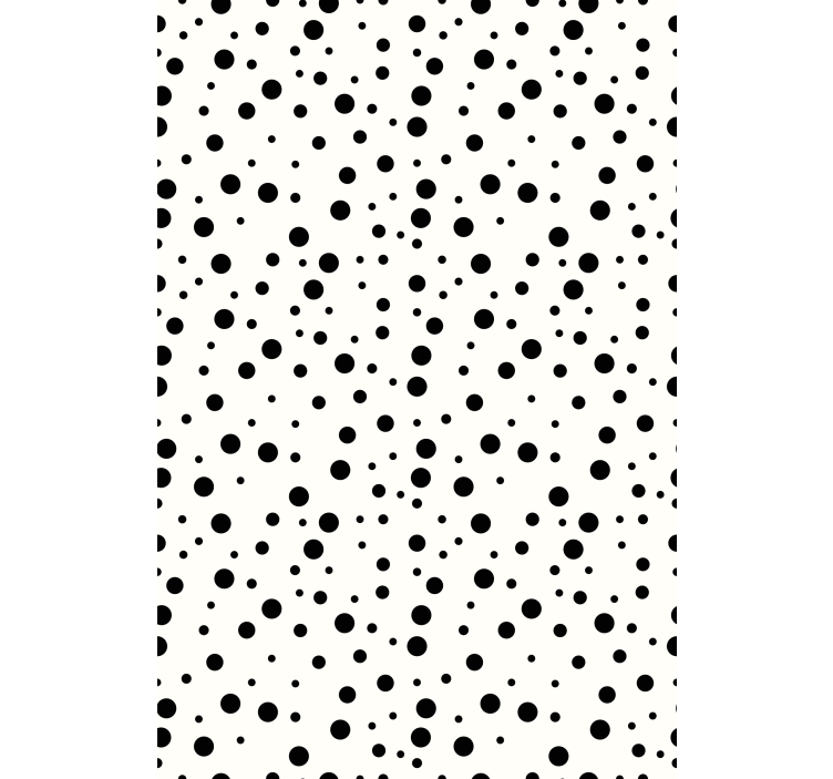 Black polka dots on white master bedroom blind - TenStickers