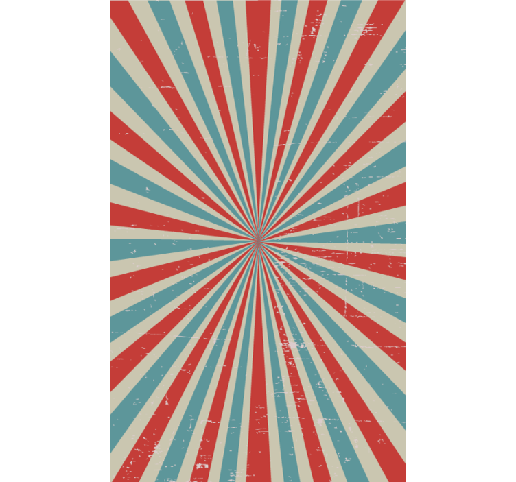 Blue and red retro pre-wash patter Rustic blind - TenStickers