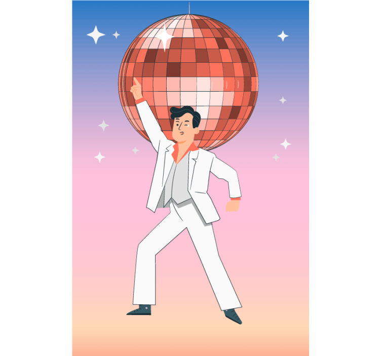 Disco dancer pose blind original - TenStickers