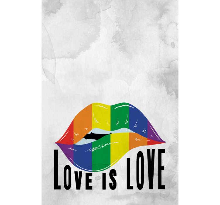 Rainbow Lip Art text blind - TenStickers