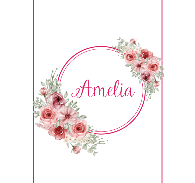Personalized Floral Arrangement blind flowers and plants - TenStickers