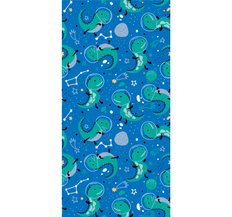 Funny dinos with planets Childrens blind - TenStickers