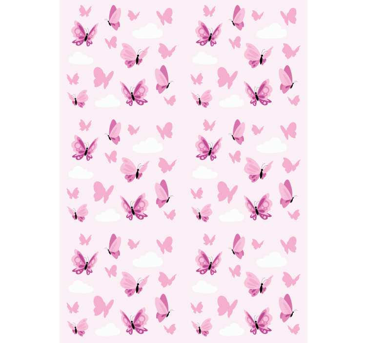 Pink fluttering and clouds butterflies blind - TenStickers