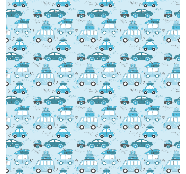 Blue cars pattern blind children - TenStickers
