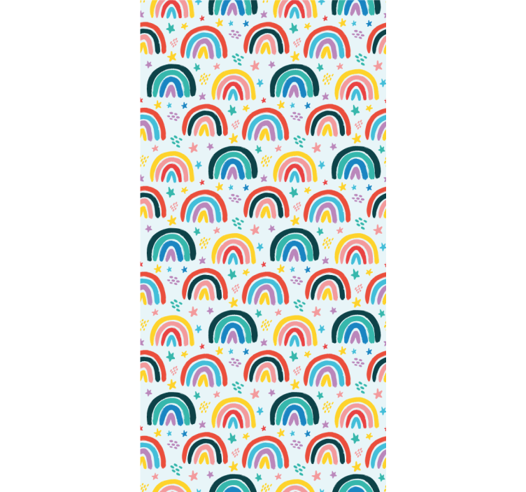 Blue rainbow patterns blind children - TenStickers