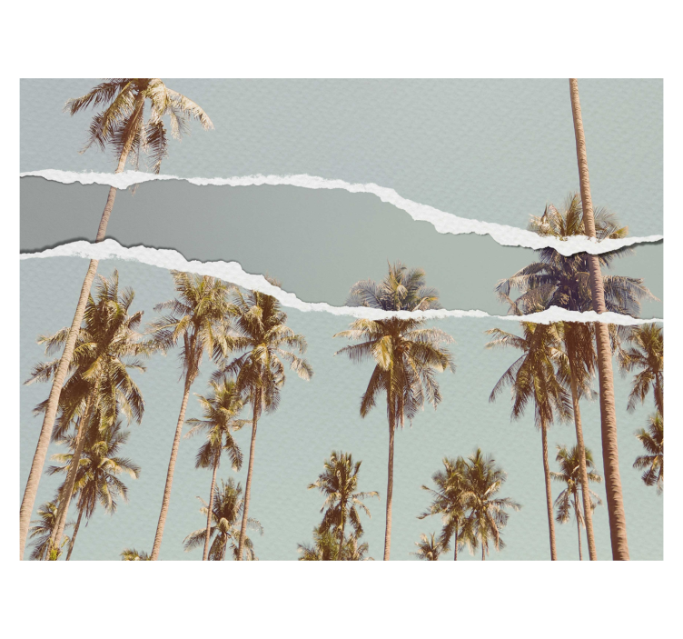 Palm summer design tree blind - TenStickers