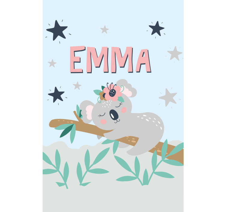 Baby koala with name blind children - TenStickers