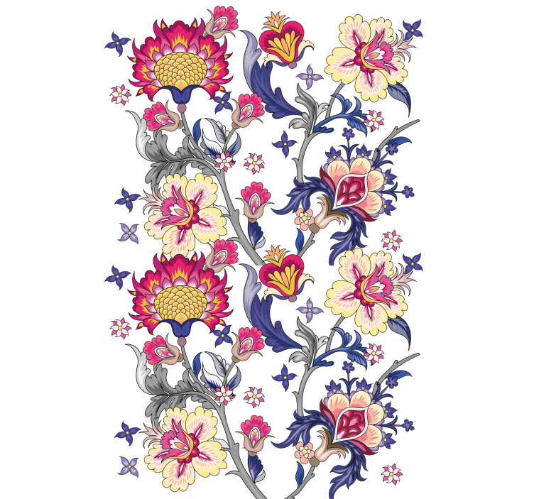 Vibrant floral arrangement floral roller blind - TenStickers