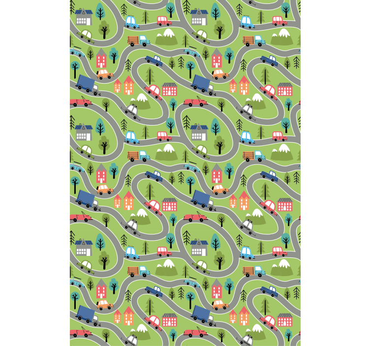 Colorful vehicle roads blind children - TenStickers